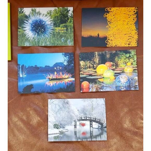 Vivid Chihuly Garden Installations Notecards Envelopes With Box Missing One - Picture 4 of 5